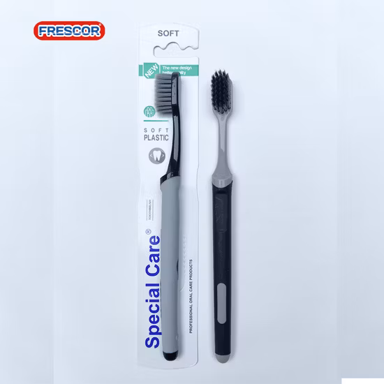 Escova de dentes pequena para adultos com cerdas de carvão de bambu OEM