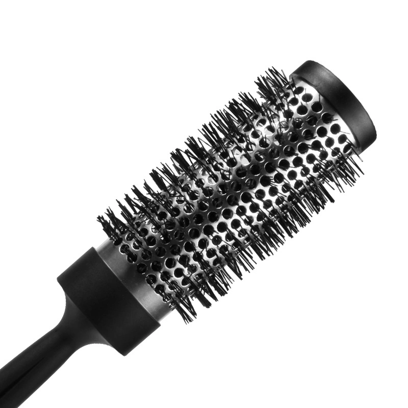 Plastic Professional Round Salon Hair Styling Tools Ceramic Barrel Boar Nylon Bristle Hair Brush