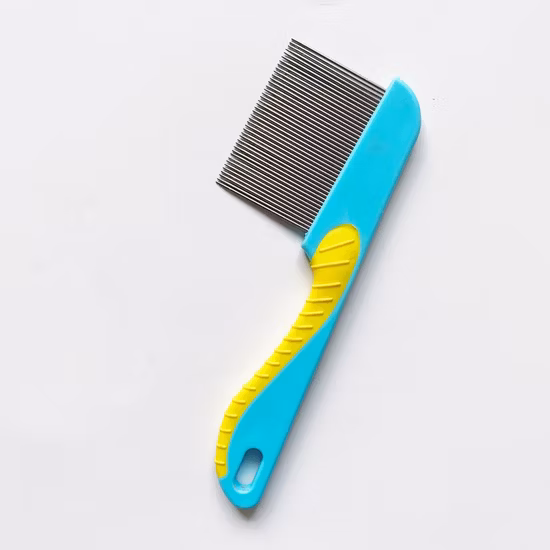 Pet rasgo removedor de manchas cão gato aço inoxidável cabelo aliciamento plástico piolhos pulga pente limpador de cabelo